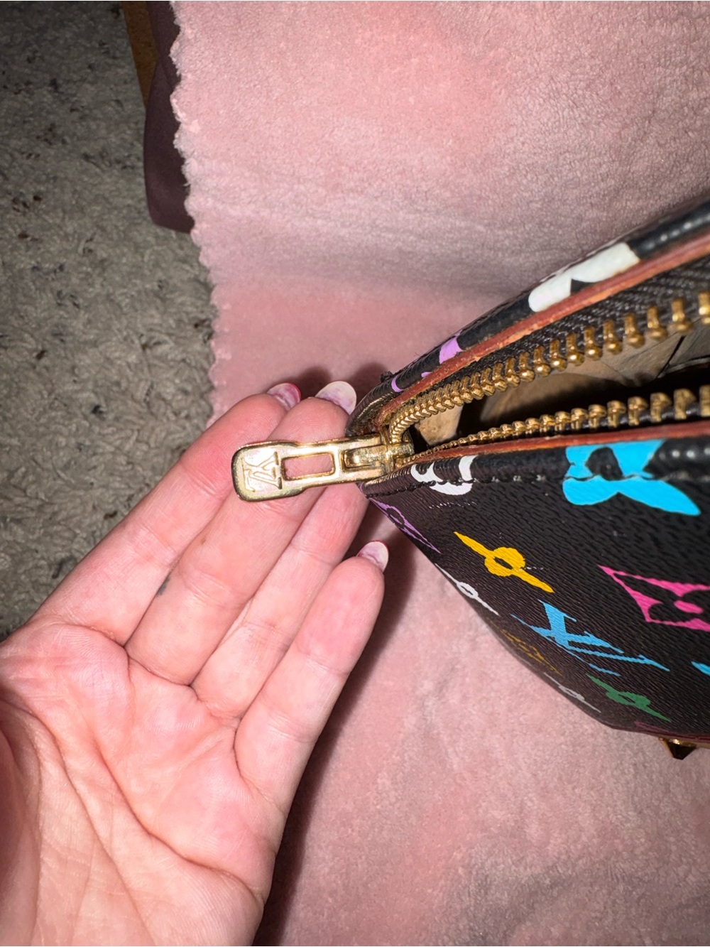 Multicolor Monogram Leather Satchel - Designer Style - Picture 5 of 10